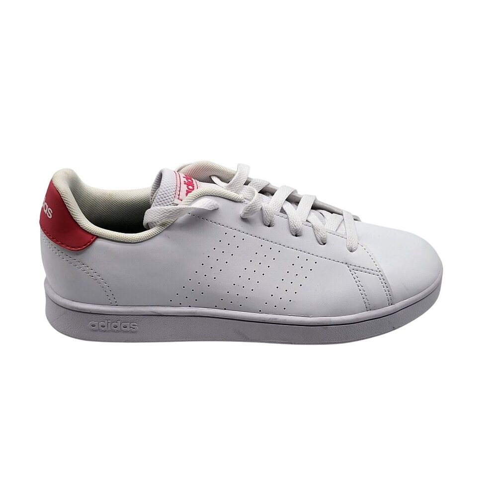 Adidas Advantage‎ K White Red Tennis Shoes Mens 6 Womens 7 Sneakers